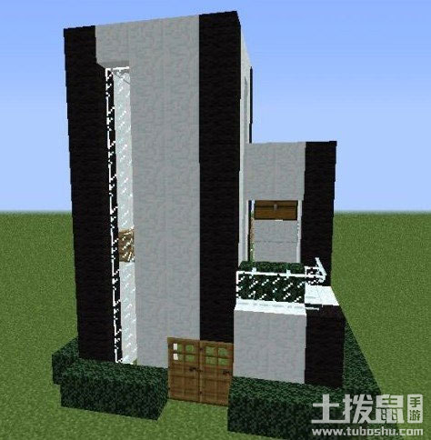 我的世界建筑教程黑白风格房子制作
