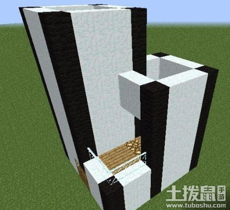 我的世界建筑教程黑白风格房子制作