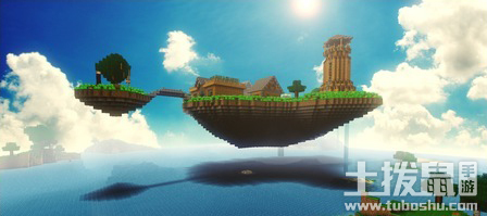我的世界作品欣赏 悬空豪华宅院